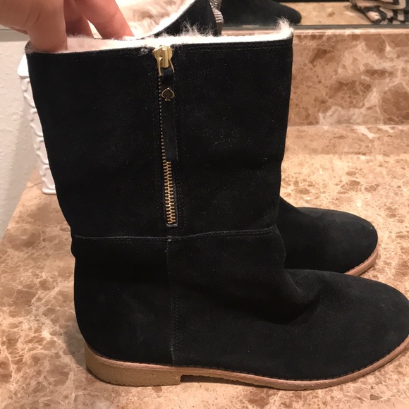 kate spade Shoes - Kate Spade Fur Suede Booties C1